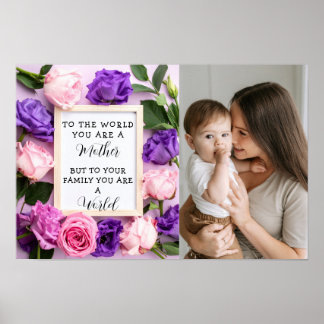 Ich liebe meine Mutter Muttertags-Blumen-Andenken Poster