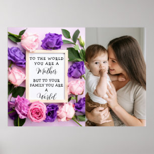 Ich liebe meine Mutter Muttertags-Blumen-Andenken Poster