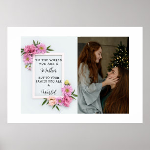 Ich liebe meine Mutter Muttertags Floral Erinnerun Poster