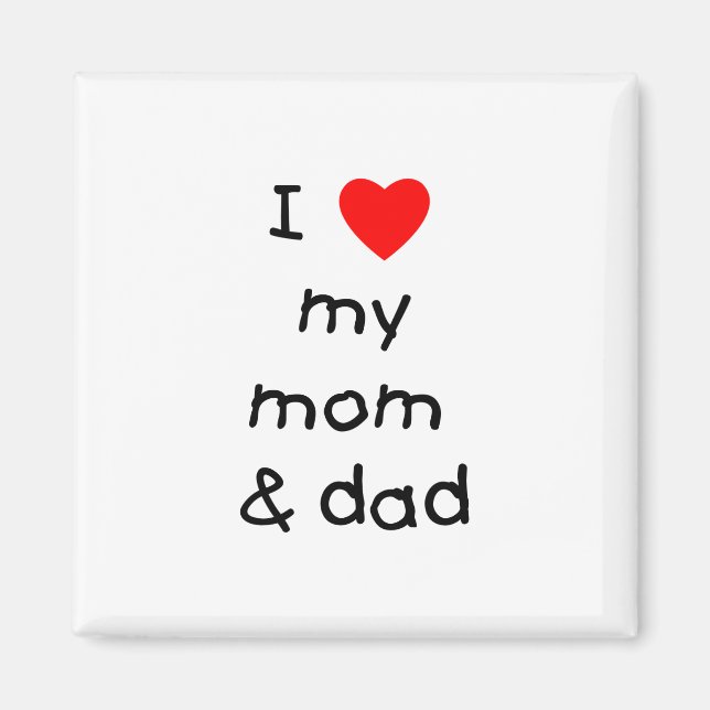 Ich Liebe meine Mutter und meinen Vater Magnet (Vorne)