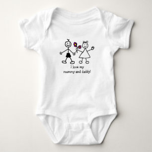 Ich liebe meine Mutti und meinen Daddy Baby Strampler