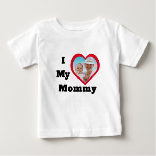 Ich liebe meine Mutti Valentinstag Muttertag Foto Baby T-shirt