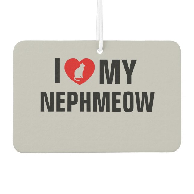 Ich Liebe meine NephMeow Cat Lover Autolufterfrischer (Vorderseite)