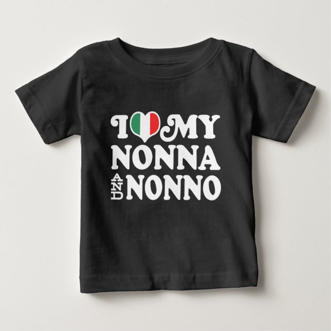 Ich Liebe Meine Nonna und Nonno Baby T-shirt (Vorderseite)
