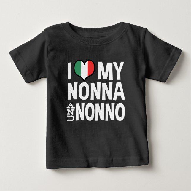 Ich Liebe Meine Nonna und Nonno Baby T-shirt (Vorderseite)