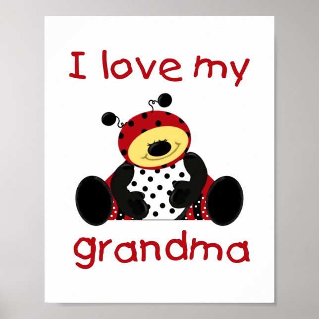Ich Liebe meine Oma (Junge Ladybug) Poster (Vorne)