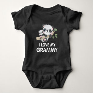 Ich liebe meine Oma süße Baby- und erwachsene Pand Baby Strampler