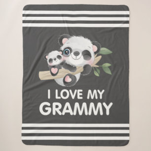 Ich liebe meine Oma süße Baby- und erwachsene Pand Sherpadecke