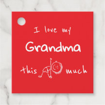 Ich liebe meine Oma-Typografie namens Grafik Rot