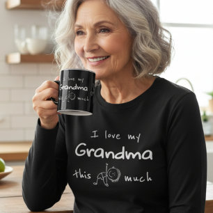 Ich liebe meine Oma Typography Named Grafik Schwar Zweifarbige Tasse