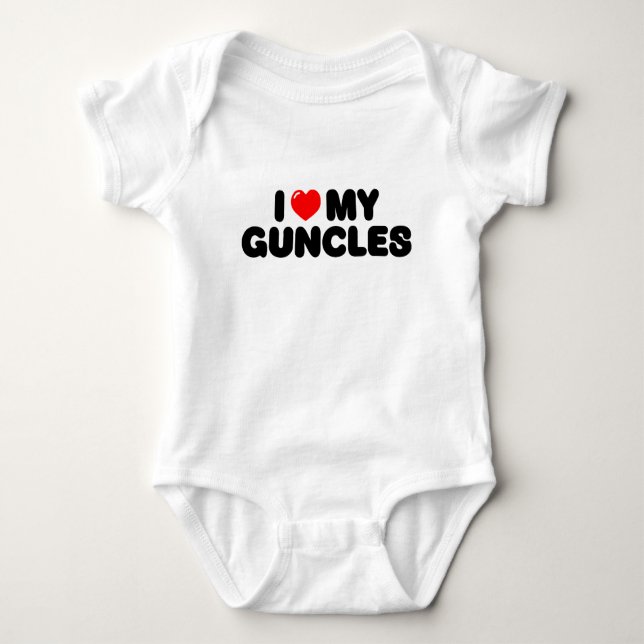 Ich Liebe meine Onkel. Baby Bodysuit Baby Strampler (Vorderseite)