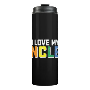 Ich Liebe meine Onkel Pride Gay Lesbian Familie Ma Thermosbecher
