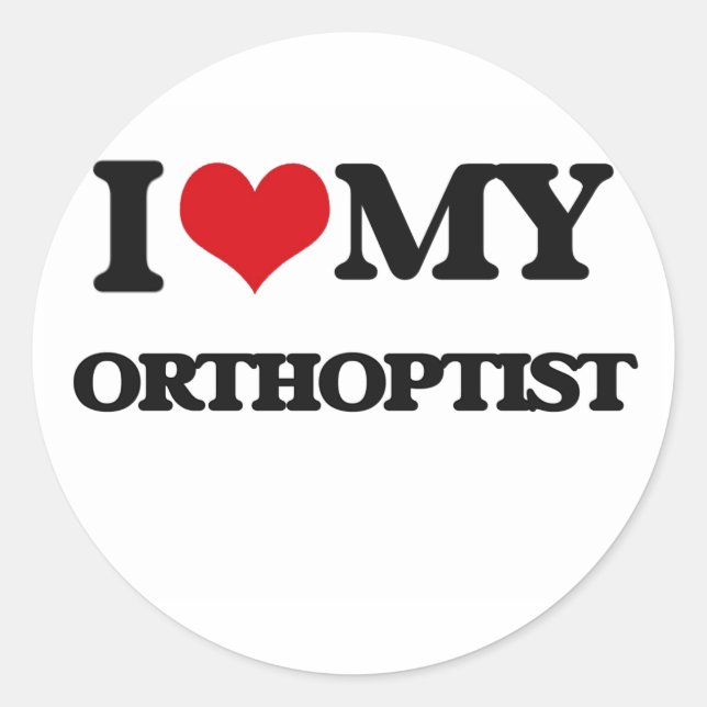 Ich Liebe meine Orthoptin Aufkleber (Vorderseite)