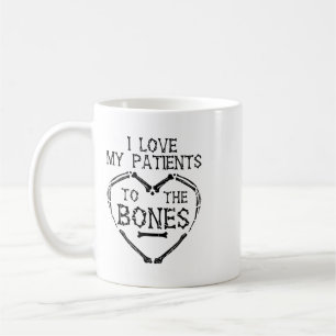 Ich Liebe meine Patienten an den Knochen-Chiroprak Kaffeetasse