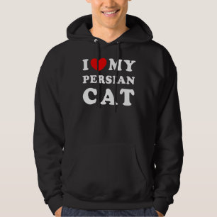 Ich Liebe meine persische Katze, die ich höre mein Hoodie