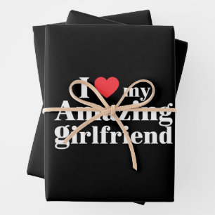 Ich Liebe meine Phantastische Freundin, ich höre m Geschenkpapier Set
