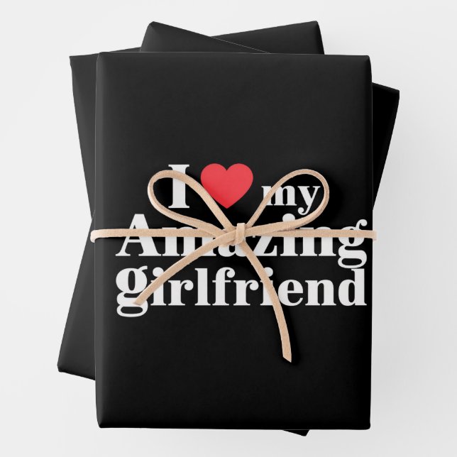 Ich Liebe meine Phantastische Freundin, ich höre m Geschenkpapier Set (Beispiel)