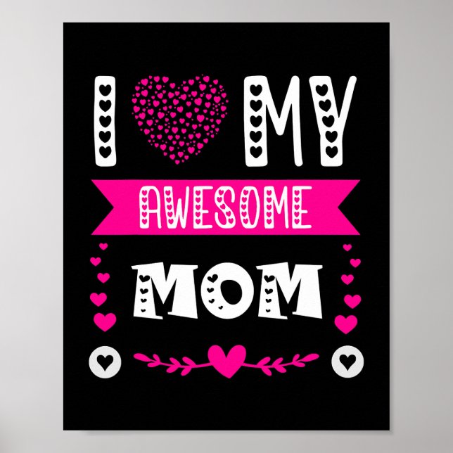 Ich Liebe meine Phantastische Mama Funny Mother Da Poster (Vorne)
