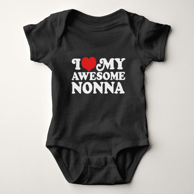 Ich Liebe meine Phantastische Nonna Baby Strampler (Vorderseite)