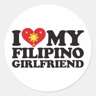 Ich Liebe meine philippinische Freundin Runder Aufkleber