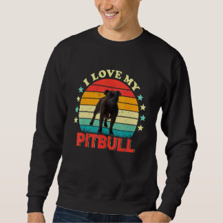 Ich Liebe meine Pitbullen Männer Frauen Liebe Blac Sweatshirt