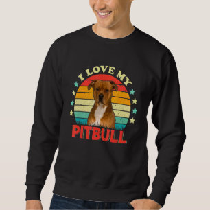 Ich Liebe meine Pitbullen Männer Frauen Liebe Pit Sweatshirt