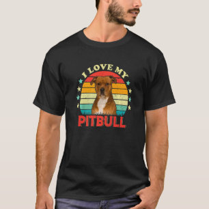 Ich Liebe meine Pitbullen Männer Frauen Liebe Pit T-Shirt