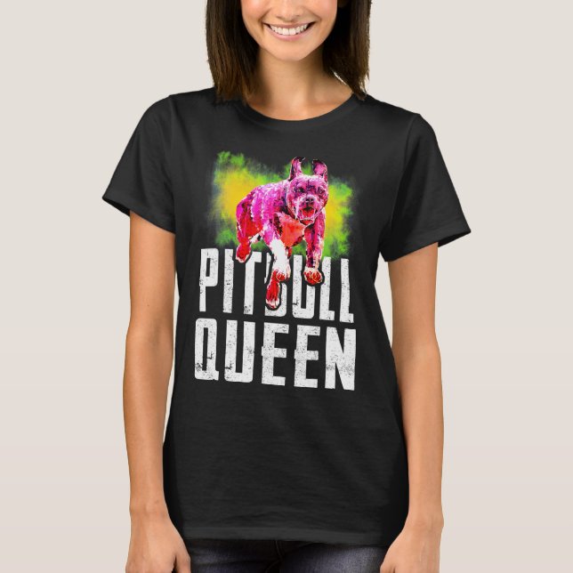 Ich Liebe meine Pittie Rescue Pittie Mama Pitbull  T-Shirt (Vorderseite)