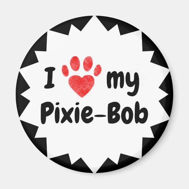 Ich Liebe meine Pixie-Bob-Katze Magnet (Vorne)