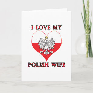 Ich Liebe meine polnische Ehefrau Karte