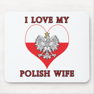 Ich Liebe meine polnische Ehefrau Mousepad
