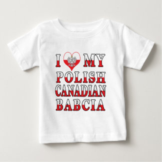 Ich Liebe meine polnische kanadische Flagge Babcia Baby T-shirt