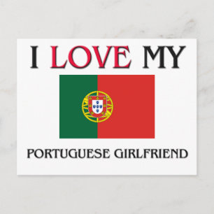 Ich Liebe meine portugiesische Freundin Postkarte