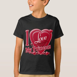 Ich Liebe meine Prinzessin rot - Herz T-Shirt