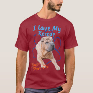 Ich Liebe meine Rettung chinesischen Shar-Pei Cool T-Shirt