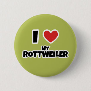 Ich Liebe meine Rottweiler Button