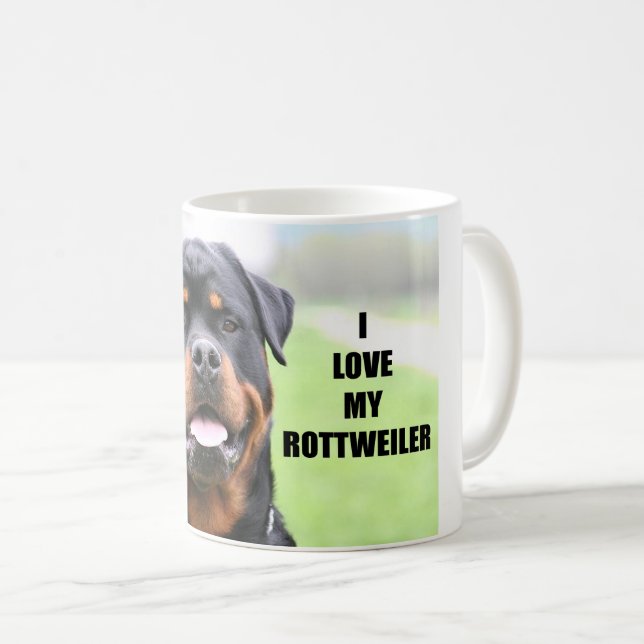 Ich Liebe meine Rottweiler Kaffeetasse (VorderseiteRechts)