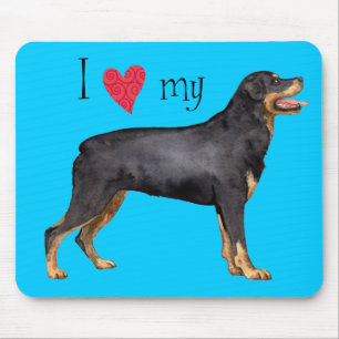 Ich Liebe meine Rottweiler Mousepad