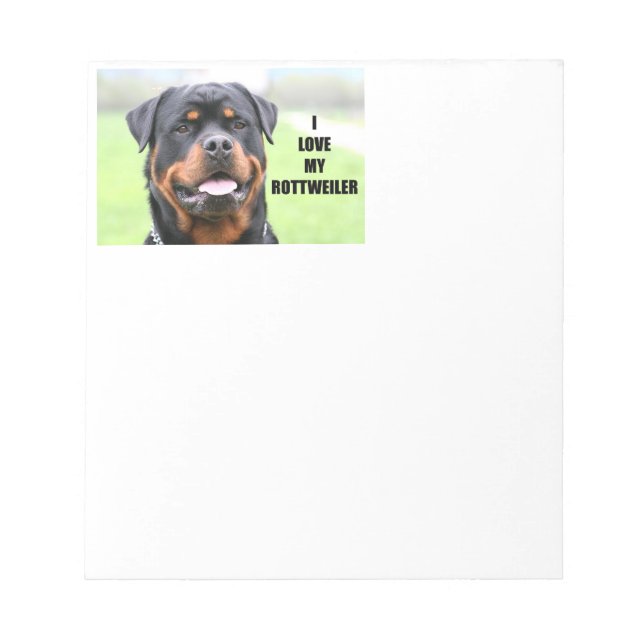 Ich Liebe meine Rottweiler Notizblock (Vorderseite)