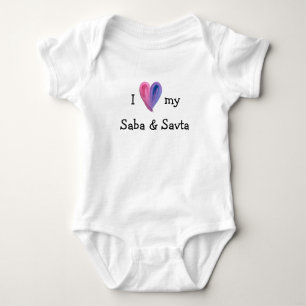 Ich Liebe meine Saba und Savta Baby Bodysuit Baby Strampler