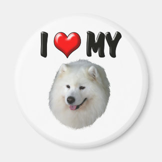 Ich Liebe meine Samoyed Magnet