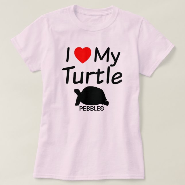 Ich Liebe meine Schildkröte T-Shirt (Design vorne)