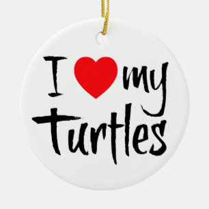 Ich Liebe meine Schildkröten Keramik Ornament