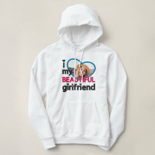 Ich Liebe meine schöne Freundin angepasstes Foto Hoodie