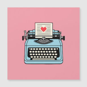 Ich liebe meine Schreibmaschine Magnetkarte