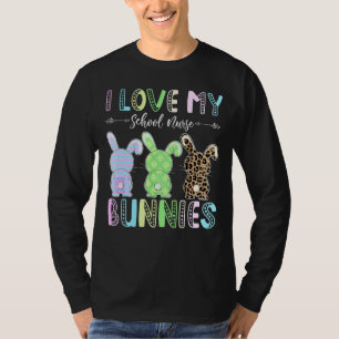 Ich Liebe meine Schule Krankenschwester Bunnies Le T-Shirt