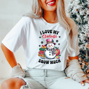 Ich Liebe meine Schüler Weihnachts-T - Shirt