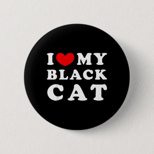 Ich liebe meine schwarze Katze Ich liebe meine sch Button