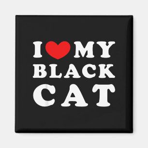 Ich liebe meine schwarze Katze Ich liebe meine sch Magnet