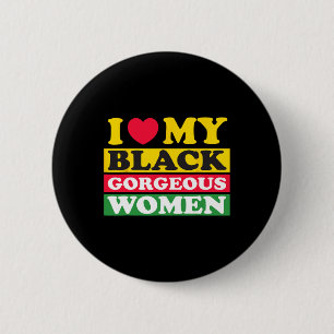 Ich liebe meine schwarzen großartigen Frauen Schwa Button